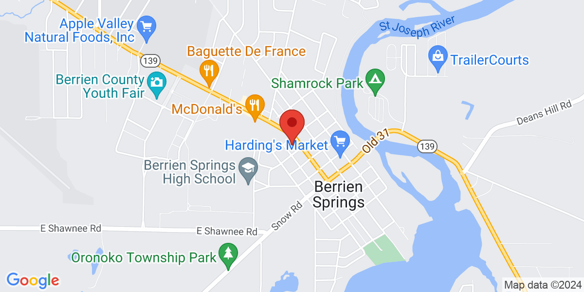 Map of Berrien Springs Community Library